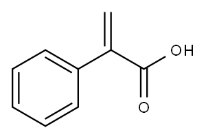 2-苯基丙烯酸, 492-38-6, 结构式