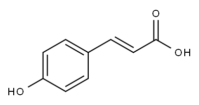 反式-4-羟基肉桂酸, 501-98-4, 结构式
