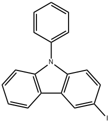 3-ヨード-9-フェニルカルバゾール 化学構造式
