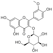异鼠李素-3-O-葡萄糖苷 结构式