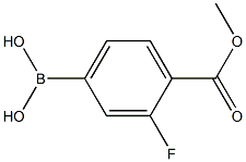 3-FLUORO-4-METHOXYCARBONYLPHENYLBORONIC ACID Structure