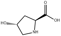 trans-4-ヒドロキシ-L-プロリン 化学構造式