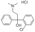 2-CHLORO-ALPHA-[2-DIMETHYLAMINOETHYL]BENZHYDROL HYDROCHLORIDE Structure