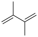2,3-ジメチル-1,3-ブタジエン 化学構造式
