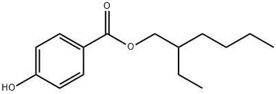 4-ヒドロキシ安息香酸2-エチルヘキシル 化学構造式
