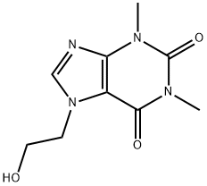 BETA-羟基乙基茶碱, 519-37-9, 结构式