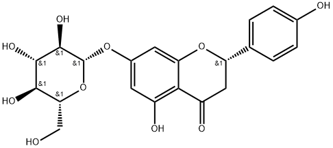 柚皮素-7-O-葡萄糖苷 结构式