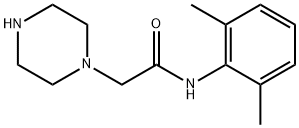 N-(2,6-ジメチルフェニル)-1-ピペラジンアセトアミド 化学構造式