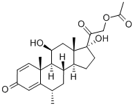 酢酸メチルプレドニゾロン 化学構造式