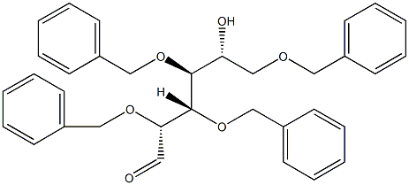 2,3,4,6-テトラ-O-ベンジル-D-ガラクトピラノース 化学構造式