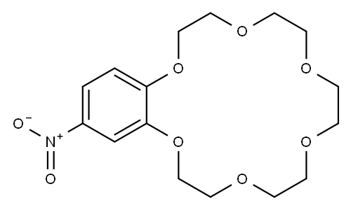 4-硝基苯-18-冠-6, 53408-96-1, 结构式