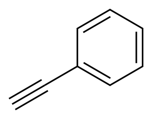 エチニルベンゼン 化学構造式