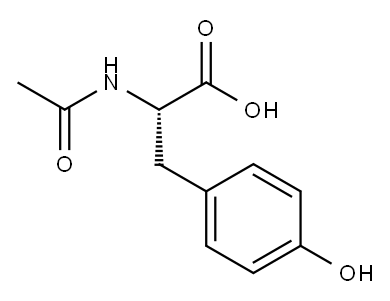 N-乙酰-L-酪氨酸, 537-55-3, 结构式