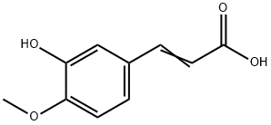 3-羟基-4-甲氧基肉桂酸, 537-73-5, 结构式