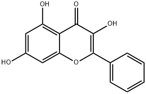 3,5,7-トリヒドロキシフラボン 化学構造式