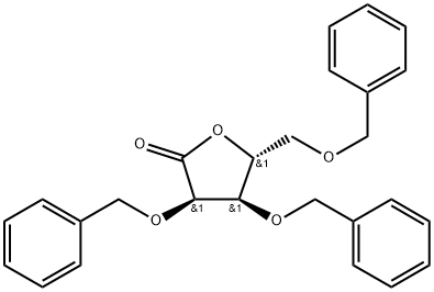 2,3,5-トリ-O-ベンジル-D-リボノラクトン 化学構造式