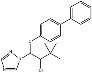 1-(4-ビフェニリルオキシ)-3,3-ジメチル-1-(1H-1,2,4-トリアゾール-1-イル)-2-ブタノール 化学構造式