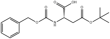 N-苄氧羰基-L-天门冬氨酸 4-叔丁酯, 5545-52-8, 结构式