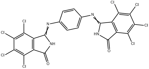 4,5,6,7-テトラクロロ-3-[[4-[(1-オキソ-4,5,6,7-テトラクロロ-2H-イソインドール-3-イリデン)アミノ]フェニル]イミノ]-2H-イソインドール-1(3H)-オン 化学構造式