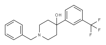 1-BENZYL-4-HYDROXY-4-(3-TRIFLUOROTOLYL)PIPERIDINOL Structure
