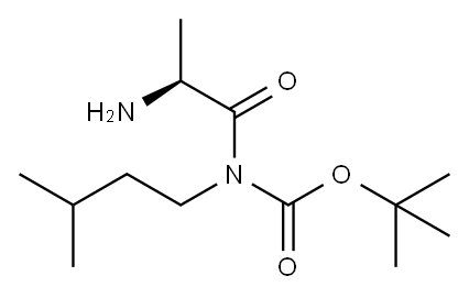 [(S)-2-Amino-1-oxopropyl](3-methylbutyl)carbamic acid 1,1-dimethylethyl ester Structure