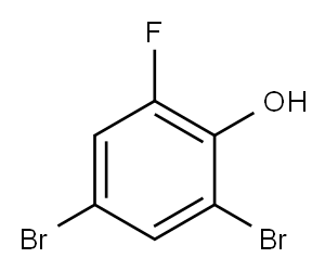2,4-DIBROMO-6-FLUOROPHENOL Structure