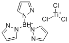 ヒドロトリス(ピラゾール-1-イルほう酸)トリクロロチタン(IV) 化学構造式
