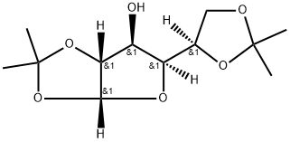 1,2:5,6-ジ-O-イソプロピリデン-α-D-グルコフラノース 化学構造式