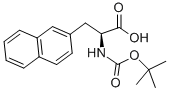 N-(tert-ブトキシカルボニル)-3-(2-ナフチル)-L-アラニン 化学構造式
