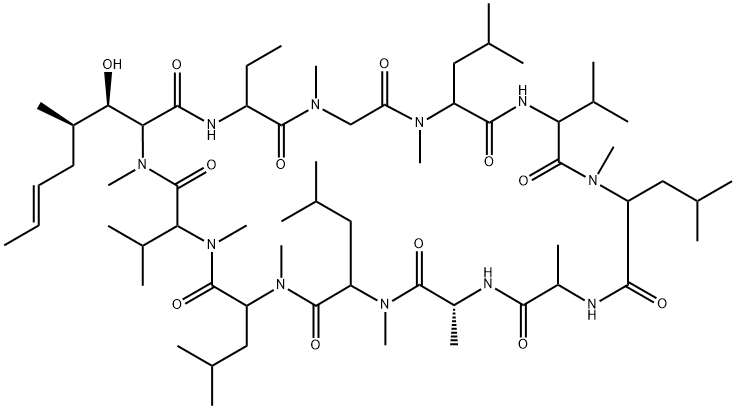 シクロスポリン 化学構造式
