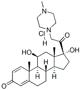 11beta,17-dihydroxy-21-(4-methyl-1-piperazinyl)pregna-1,4-diene-3,20-dione monohydrochloride|