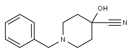 1-BENZYL-4-CYANO-4-HYDROXYPIPERIDINE Structure