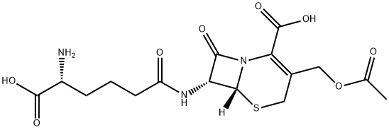 7-(5-amino-5-carboxyvaleramido)cephalosporanic acid Struktur
