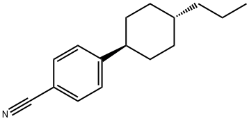 4-(trans-4-プロピルシクロヘキシル)ベンゾニトリル 化学構造式