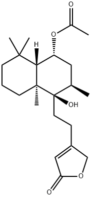 4-[2-[(1R,4aα)-デカヒドロ-4β-アセトキシ-1α-ヒドロキシ-2α,5,5,8aβ-テトラメチルナフタレン-1-イル]エチル]フラン-2(5H)-オン