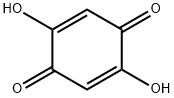 2,5-ジヒドロキシ-1,4-ベンゾキノン 化学構造式