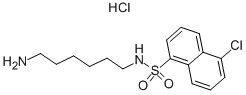 N-(6-氨基己基)-5-氯-1-萘磺胺盐酸盐, 61714-27-0, 结构式