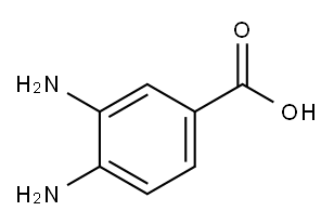 3,4-ジアミノ安息香酸 化学構造式