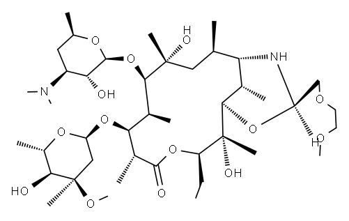地红霉素, 62013-04-1, 结构式