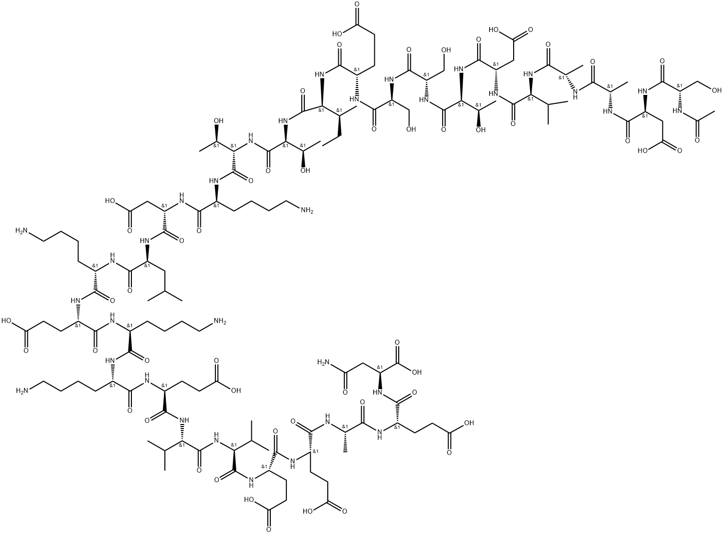 醋酸胸腺α1, 62304-98-7, 结构式