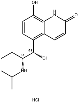 (R*,S*)-(±)-8-Hydroxy-5-[1-hydroxy-2-(isopropylamino)butyl]chinolin-2(1H)-onmonohydrochlorid