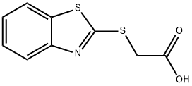 (2-苯并噻唑硫代)乙酸, 6295-57-4, 结构式