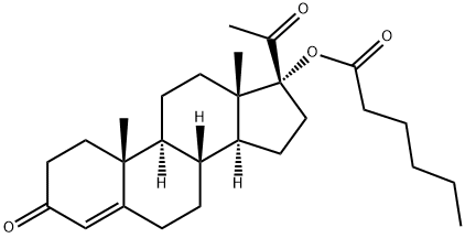 Hydroxyprogesterone caproate Structure