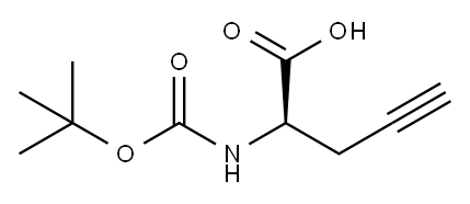 (R)-N-BOC-プロパルギルグリシン 化学構造式