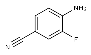 3-氟-4-氨基苯腈, 63069-50-1, 结构式