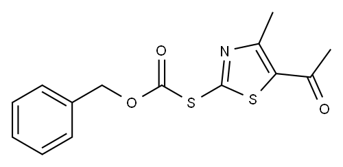S-(5-acetyl-4-methylthiazol-2-yl) O-benzyl thiocarbonate Structure