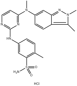 盐酸帕唑帕尼, 635702-64-6, 结构式