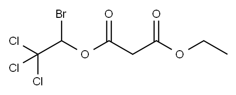 Malonic acid 1-ethyl 3-(1-bromo-2,2,2-trichloroethyl) ester Structure
