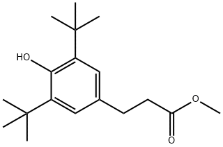 3-(3,5-二叔丁基-4-羟基苯基)丙酸甲酯, 6386-38-5, 结构式