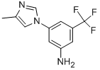 3-(4-メチル-1H-イミダゾール-1-イル)-5-(トリフルオロメチル)アニリン 化学構造式